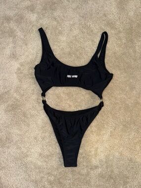 Nelk Boys "Full Send" Black One-Piece Cutout Swimsuit